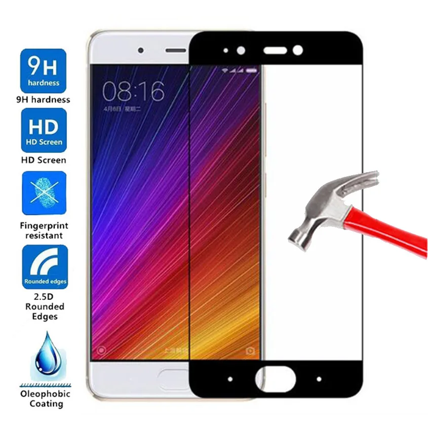 Tempered Glass Screen Protector For Xiaomi Mi5s Plus Full Cover 9H Anti-Scratch Flim Mi 5s | Мобильные телефоны и