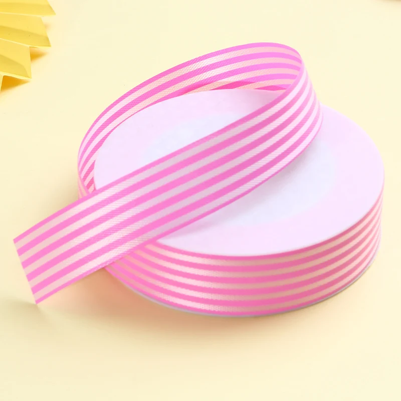 45meters 3cm Printed Stripe&Dot Plastic Ribbon for crafts Wedding