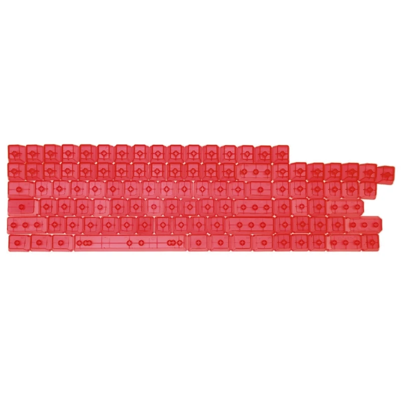 104 клавиш прозрачный ABS пустой колпачки для OEM MX переключатели игровая клавиатура - Цвет: Красный