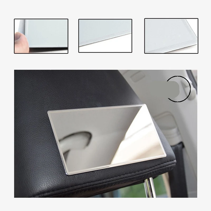 

Stainless Steel Cosmetic Mirror Car Sun Visor Mirror Makeup Practical Car Supplies Decorative