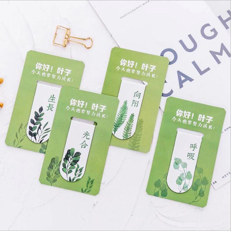 

1pc Plant Magnet Beautiful Bookmark Mini Creative Student Book Clip Book Clip Office Reading Stationery Children Gifts