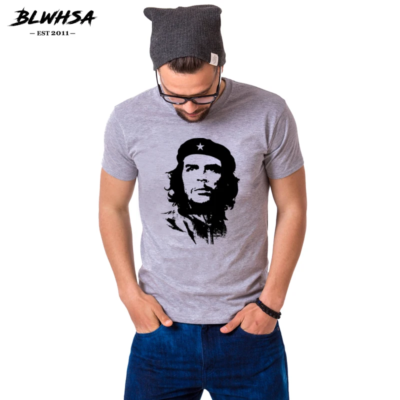 BLWHSA Che Guevara Hero Men T Shirt High Quality Printed 100% Cotton Short Sleeve T-Shirts Hipster Pattern Tee Cool Men Clothing BLWHSA Che Guevara Hero Men T Shirt High Quality Printed 100% Cotton Short Sleeve T-Shirts Hipster Pattern Tee Cool Men Clothing