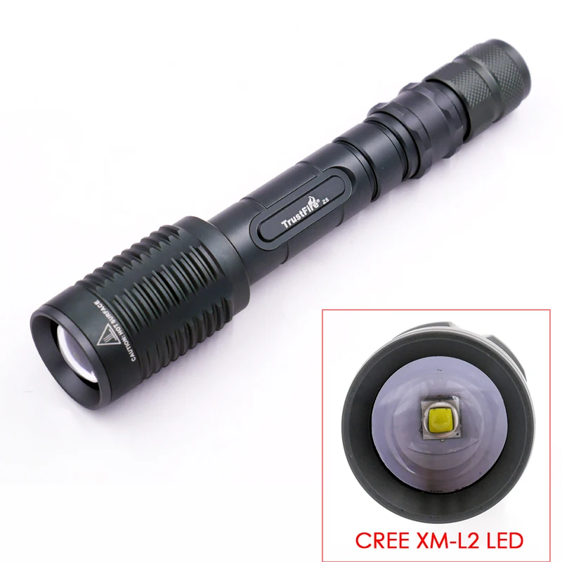 

Trustfire Z5 CREE XM-L T6 upgrade CREE XM-L2 XML2 LED 5Mode 1600LM Flashlight Zoomable Flashlight Adjustable Torch for 2x18650