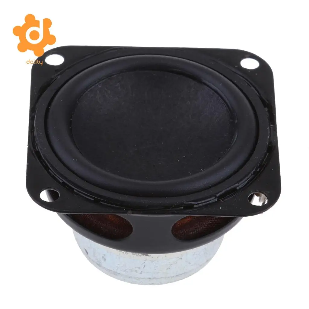 dolity 40mm 4Ohm 6W Full Range Audio Speaker Square Loudspeaker Rubber Edge