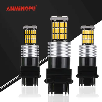 

ANMINGPU 2x 45 4014SMD Signal Lamp T25 3157 Led Canbus 3156 P27W P27/7W Led Car Brake Reverse Lights Turn Signal Tail Lamps 12V