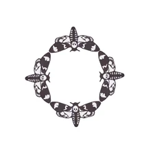 Подходит для всех видов костюмов, черно-белая Стрекоза Луна Хэллоуин колдовство ремонт железной вышивки, на заказ shou