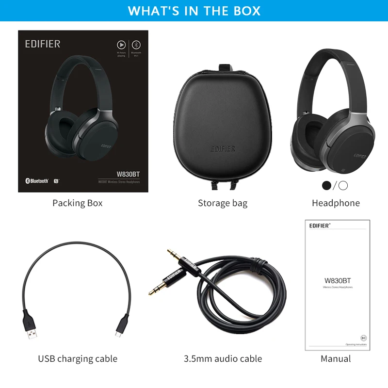 EDIFIER W830BT Wireless Headphones Bluetooth v4.1