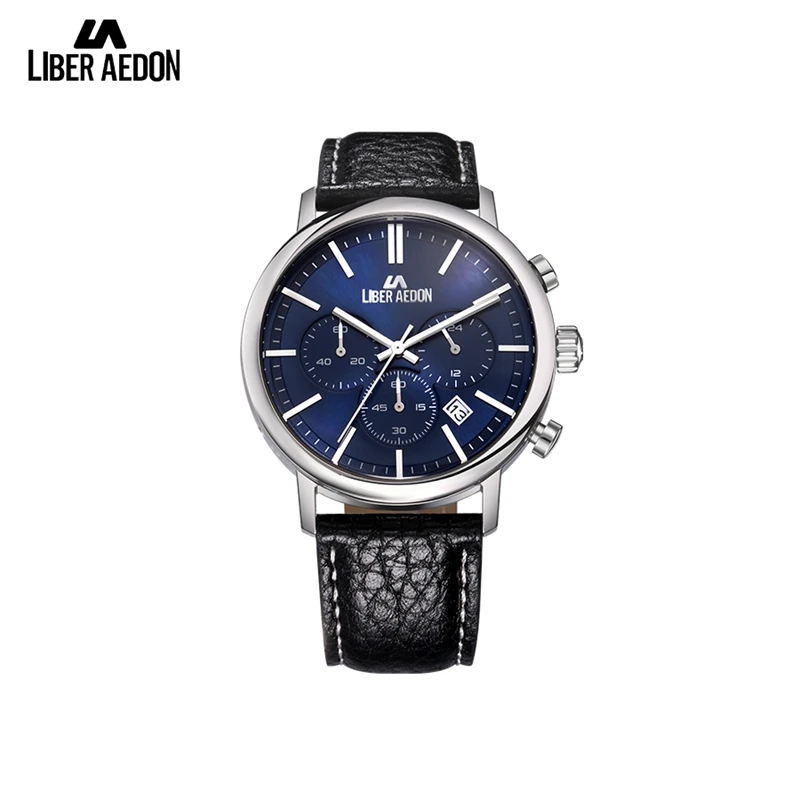 

Liber Aedon Limited Edition Men Watches Multifunctional Wristwatch Leather Watchband Quartz Analog Sport Watch Relogio Masculino