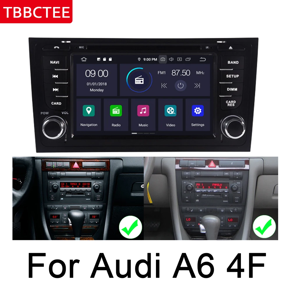 Для Audi A6 S6 RS6 4B 4F 1998~ 2006 MMI Android автомобильный мультимедийный плеер wifi gps навигация Авторадио HD сенсорный экран Bluetooth карта