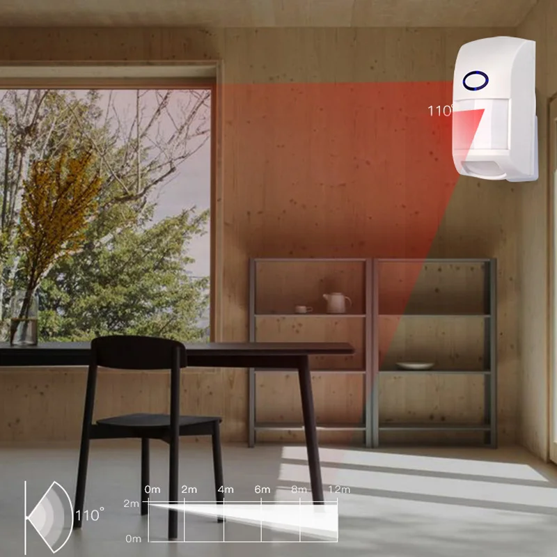 

Wireless Infared Detector Anti-pet Interference PIR Sensor for Home Security SL@88