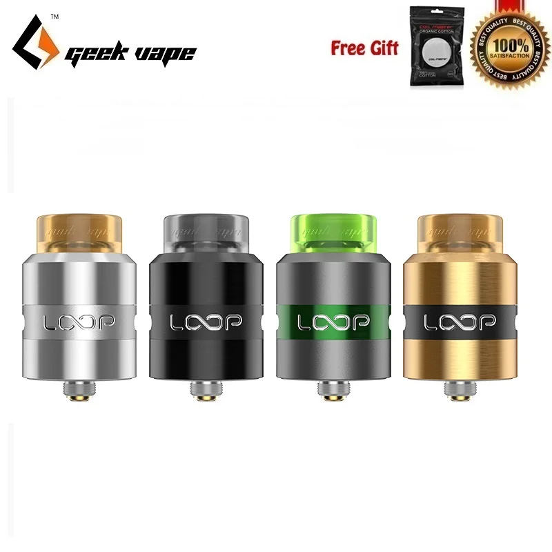 Geekvape петля RDA 24 мм Vape танк с уникальным W образной сборки палубы минимизирует утечки RDA распылитель для 510 коробка мод электронная сигарета