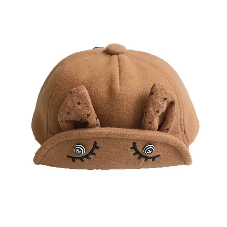 Khaki Милый ребенок мультфильм шапка Бейсбол Кепки ладони для новорожденных мальчиков и девочек мягкие Кепки l9212 - Цвет: Khaki