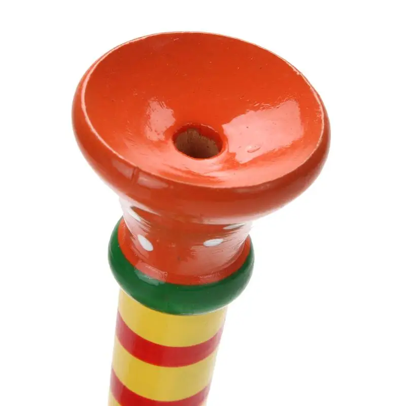 Wooden Trumpet Buglet Hooter Bugle Toys Kids Colorful Trumpet Hooter Toy Children Musical Instrument Educational Toy Trumpet