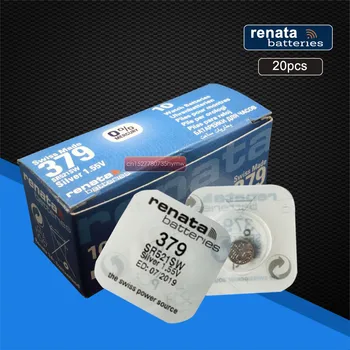 

20pack renata Silver Oxide Watch Battery 379 SR521SW 521 1.55V renata 521 Bottun Cell Batteries