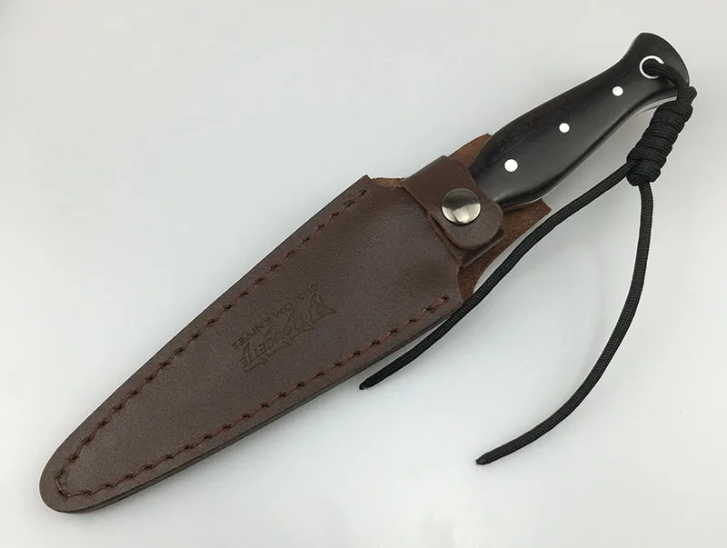 LEMIFSHE 01 нож с фиксированным лезвием 440C стальной эбеновой ручкой для охоты, выживания, карманный кухонный инструмент для кемпинга, инструмент для повседневного использования