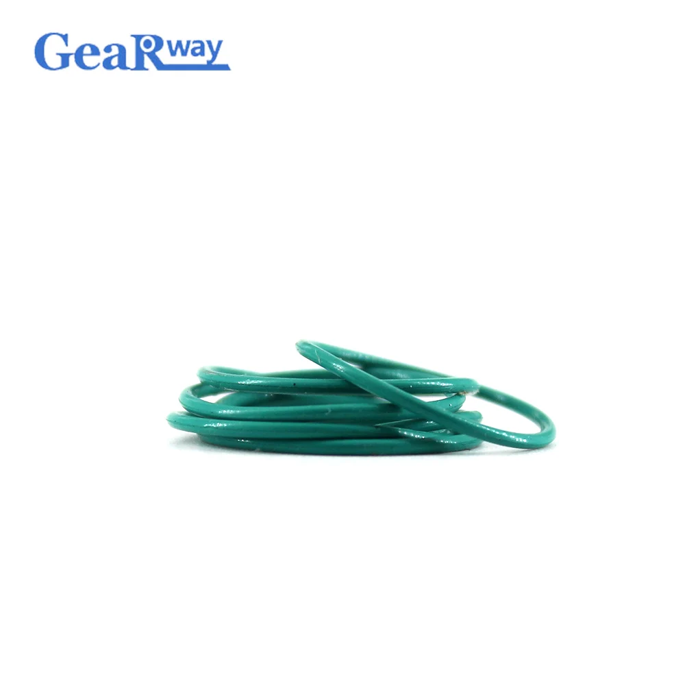 

Gearway 1mm Thickness Fluorine Rubber O Ring Seal Green FKM O-ring Seal Gasket 3/3.5/4/4.5/10/11/12mm OD O Ring Sealing