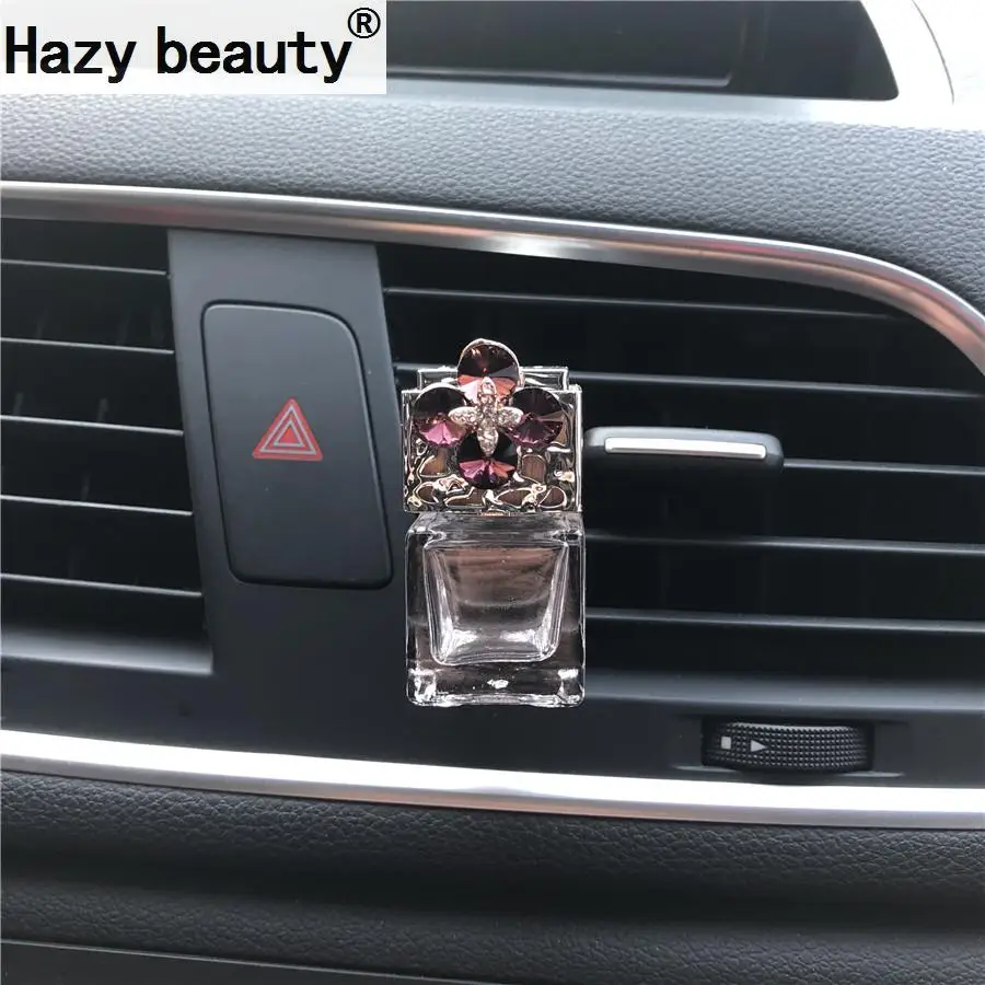 

empty bottle fashion Crystal flowers Perfume vase of air outlet of automobile air conditioner Interior decorations Car-styling