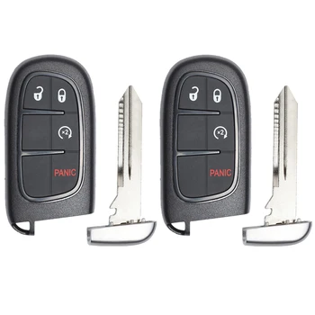 

KEYECU 2 Pcs/lot Replacement Remote Start Smart Car Key Fob 433MHz 4A Chip for RAM 1500 2500 3500 2013-2019 FCC ID: GQ4-54T