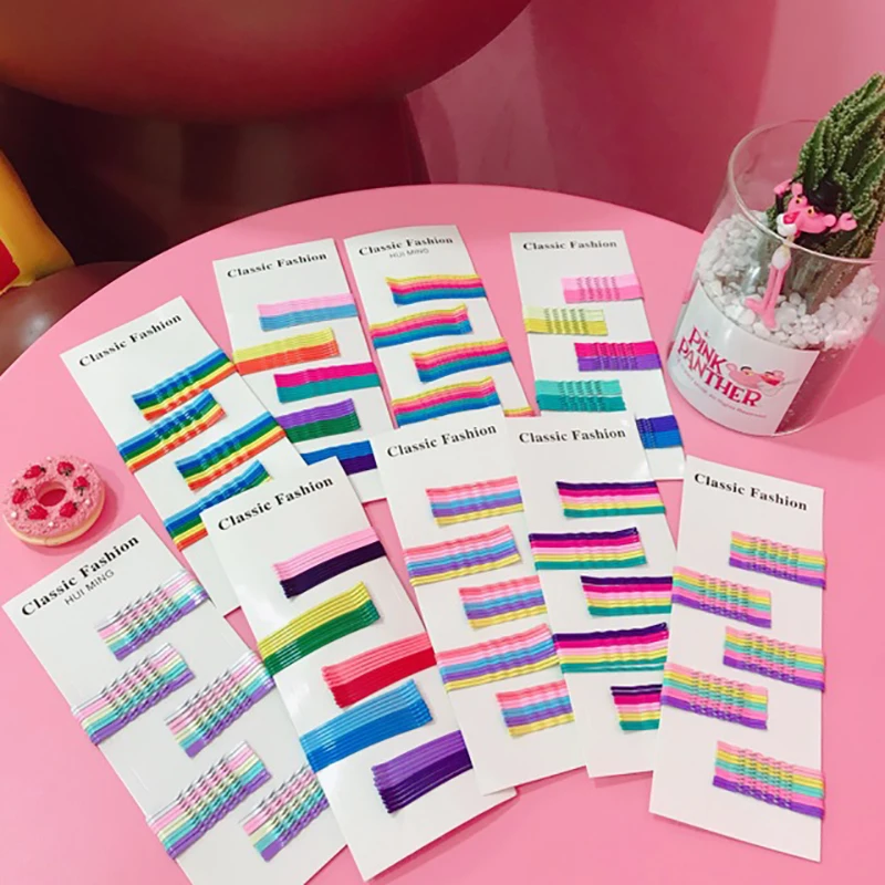 

50pcs Popularity Simple Hairpins Colorful Alloy Hair Clip Bobby Pin Hair Accessories Headwear Ball Tip Bob Pins Candy