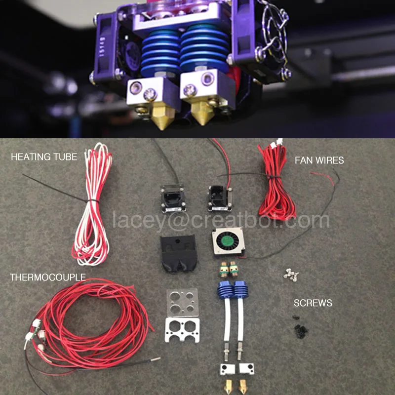 CreatBot upgrade extruder parts for DX and PLUS printer Original CreatBot accessories for sale 400 degrees extruder