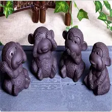 Фиолетовый песок чай pet бутик украшения с обезьяной не выглядят, не слушать, не говорить, не сделать четыре украшения для дома