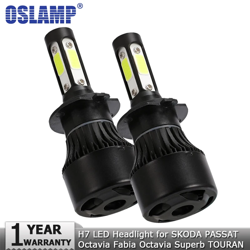 

Oslamp H7 Car Light Bulb LED Headlight Bulbs 100W 10000lm Led Auto Headlamp for SKODA PASSAT Octavia Fabia Octavia Superb TOURAN