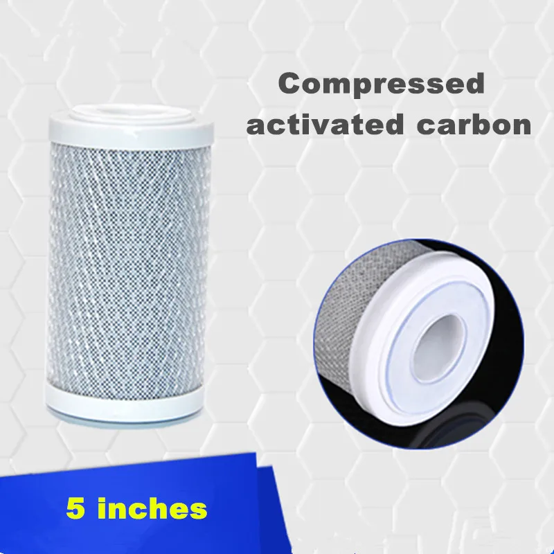 

5inch CTO Compressed activated carbon for Water Purifier household water filter for Reverse Osmosis System Removing chlorine