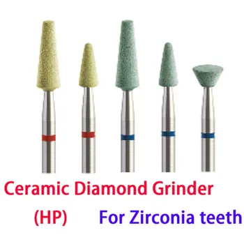 

5pcs Dental Laboratory Ceramic Diamond Grinder Diameter 3-6mm for Zirconia Teeth Milling 2.35mm Shank