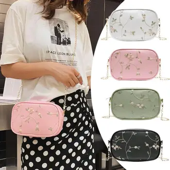 

Lace Flower Decor Shoulder Handbags Women Chain PU Leather Crossbody Bags