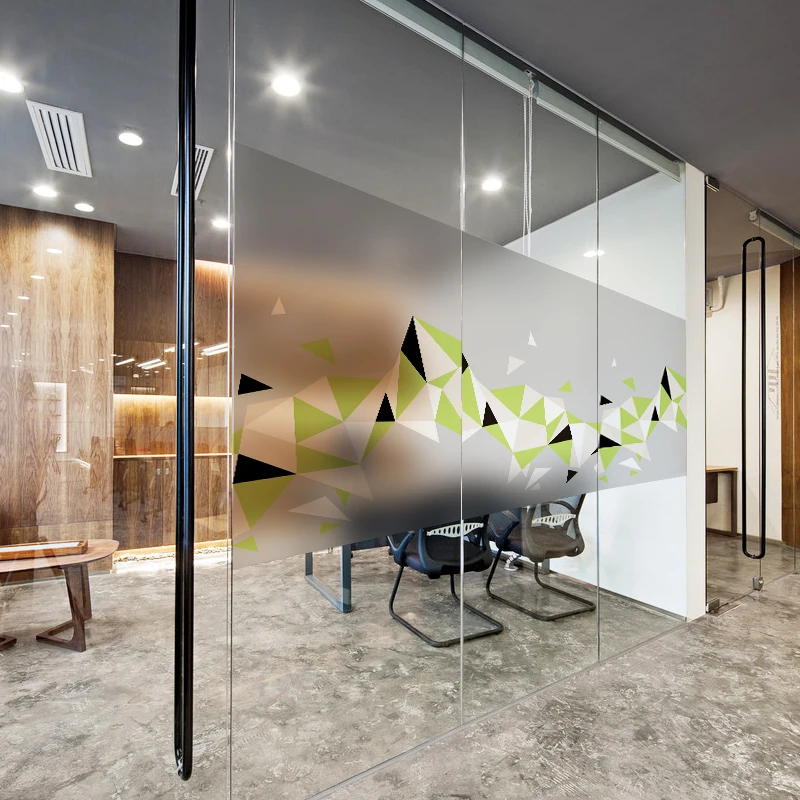 Static Cling Stained Glass Window Film Frosted & Opaque Privacy Office