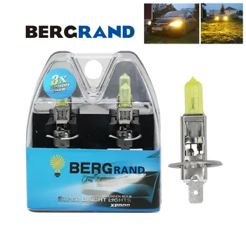 

2PCS H1 Halogen Bulb Yellow 12v 55w 2700k Quartz Glass Head Lamp Fog Light 30% Brighter Auto Lamp All Weather