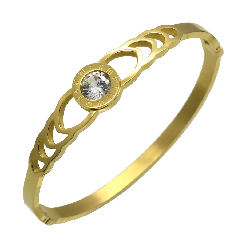 Лидер продаж браслет золотого цвета с римскими шрифтами для женщин роскошный