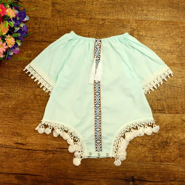 Enfants style National bébé Filles barboteuses vintage style Gland ensemble Infantile enfant lâche casual bébé vêtements pour 3 36 M dans Barboteuses et