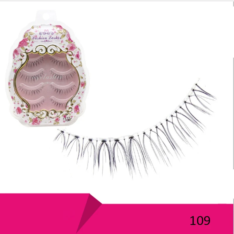 

Selling 1pair lot Real Siberian 3D Full Strip False Eyelash Long Individual Mink Lashes Extension 2019 33