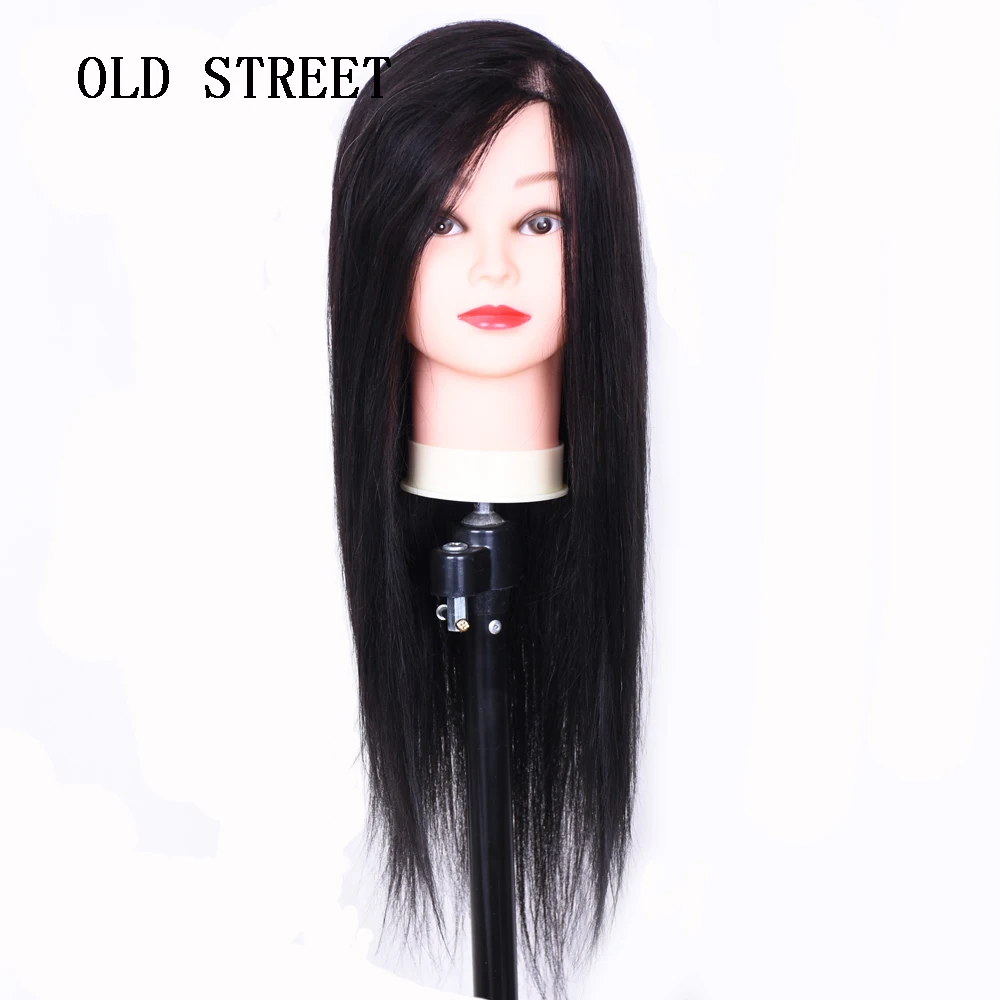 

Mixed Hair Training Mannequin Doll Head For Sale 55cm Long 70% Human Hair Mannequin Head Black/Brown Colors Model Head