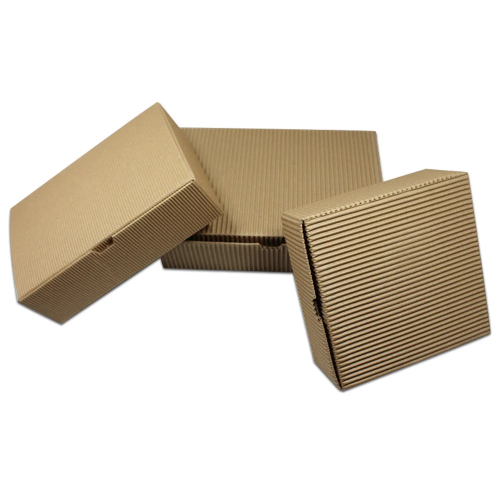 

10Pcs Brown Kraft Paper Corrugated Crafts Packaging Box Handmade Gifts Candy Packing Box Wedding Favors Package Cardboard Box
