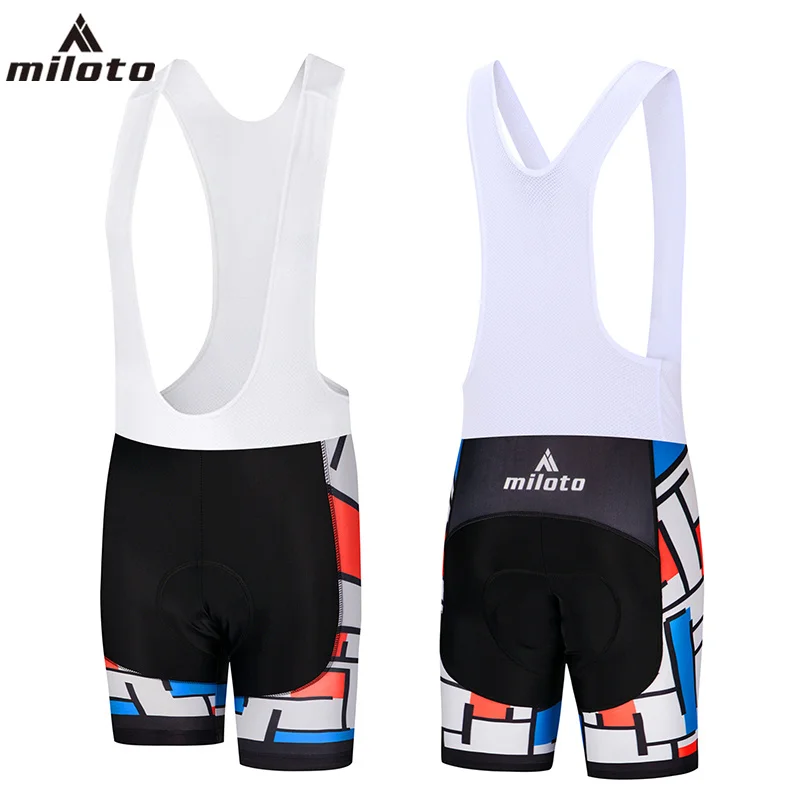 Men Cycling Bib Shorts White Bib Bicycle Short Tights Coolmax Pad