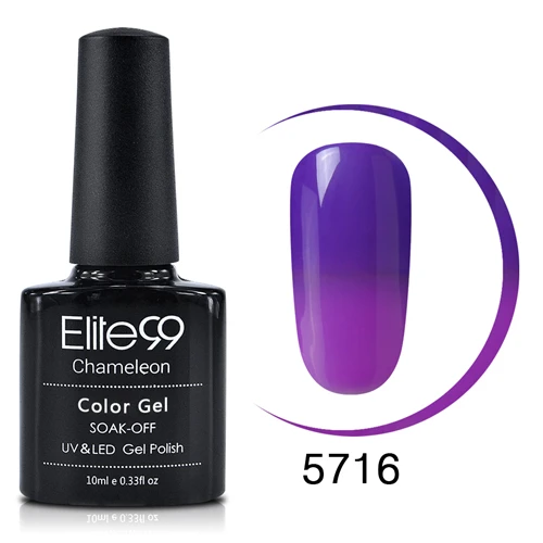 Elite99 Гель-лак для ногтей, меняющий температуру, 100 цветов, Термальный, меняющий цвет, долговечный УФ/светодиодный лак для ногтей - Цвет: 5716