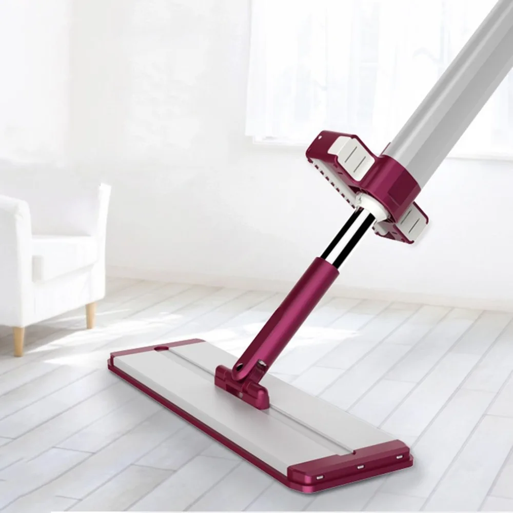 

Drop Shipping Practical Household Non Hand Washing Floor Mop Soft Microfiber Dust Push Mop Telescopic Mop + 4PCS Mop Cloth SET