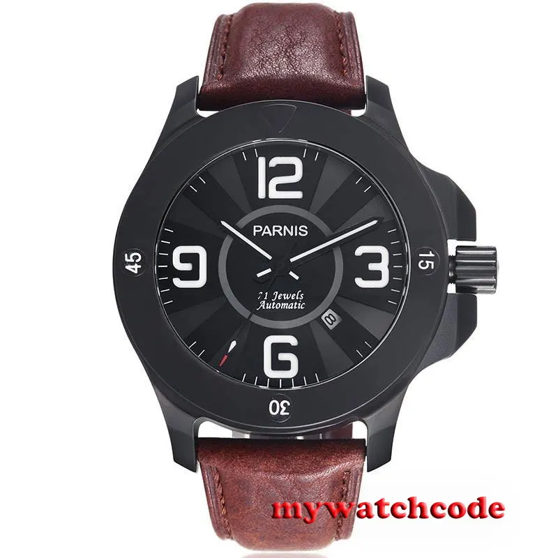 big face 47mm Parnis black dial PVD Sapphire Glass Automatic mens Watch 571B big face 47mm Parnis black dial PVD Sapphire Glass Automatic mens Watch 571B