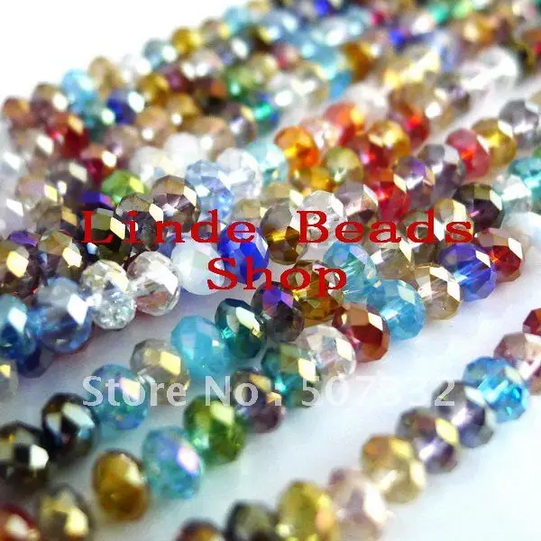 

Free Shipping!! 6mm AAA Top Quality multi colour mixed colour Crystal 5040 Rondelle Beads 600pcs/lot B0666666AB