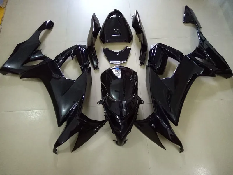 

Motorcycle Fairing Kit for KAWASAKI Ninja ZX10R 08 09 ZX 10R 2008 2009 zx 10r All gloss black Fairings set+7gifts KT08