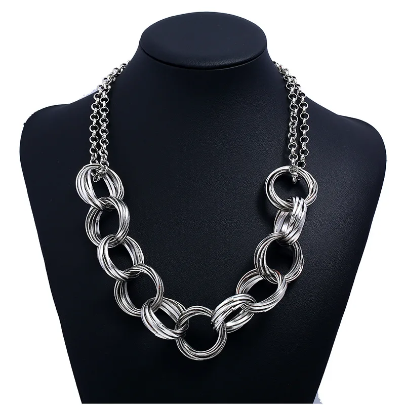

LZHLQ Big Necklace For Women Maxi Necklace Bohemian Necklace Collar Punk Large Fashion Jewelry Statement Choker Ethnic Colar