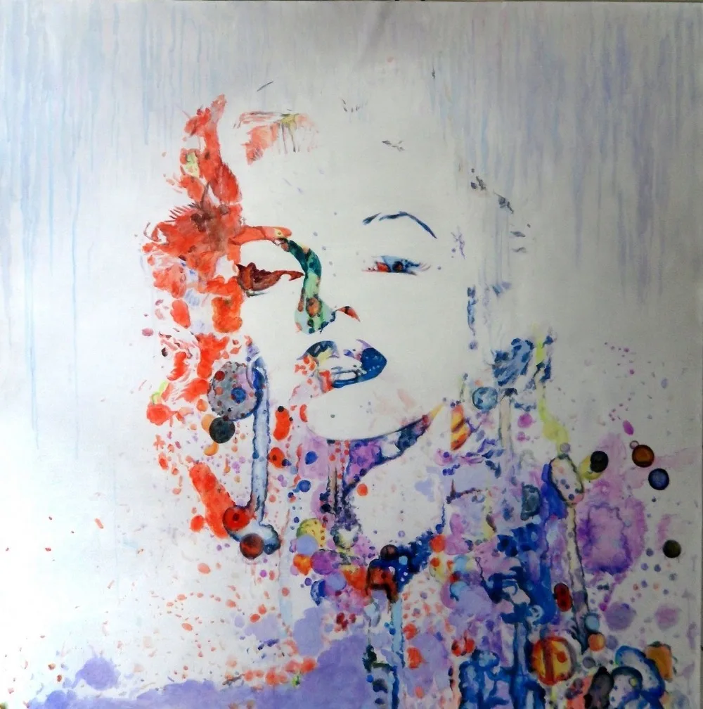 

100%Handmade Marilyn Monroe Abstract 28x28 painting NOT print or poster