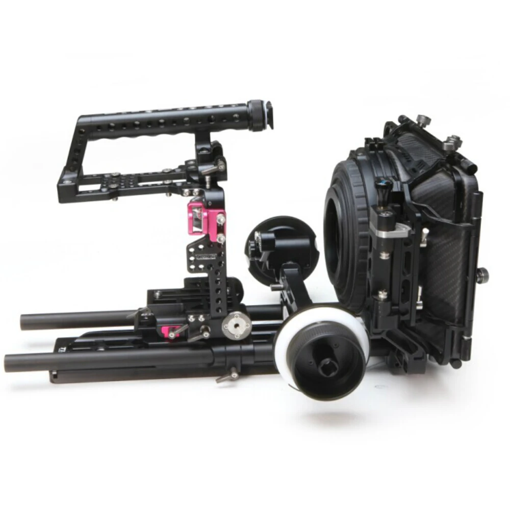 

19mm universal dslr camera cage Rig Pro kit for Sony F5/F55 Camera Cage + FF-T04 Dual cine follow focus + MB-T04 4*5.65