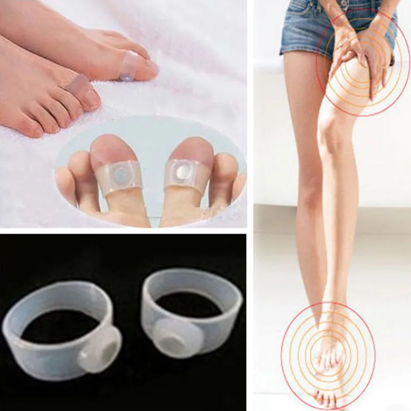 4 шт. = 2 пары силиконовый массажер для ног магнитное кольцо для пальцев ног сжигание жира похудение для похудения для быстрого похудения тела антицеллюлитный инструмент для ухода за ногами