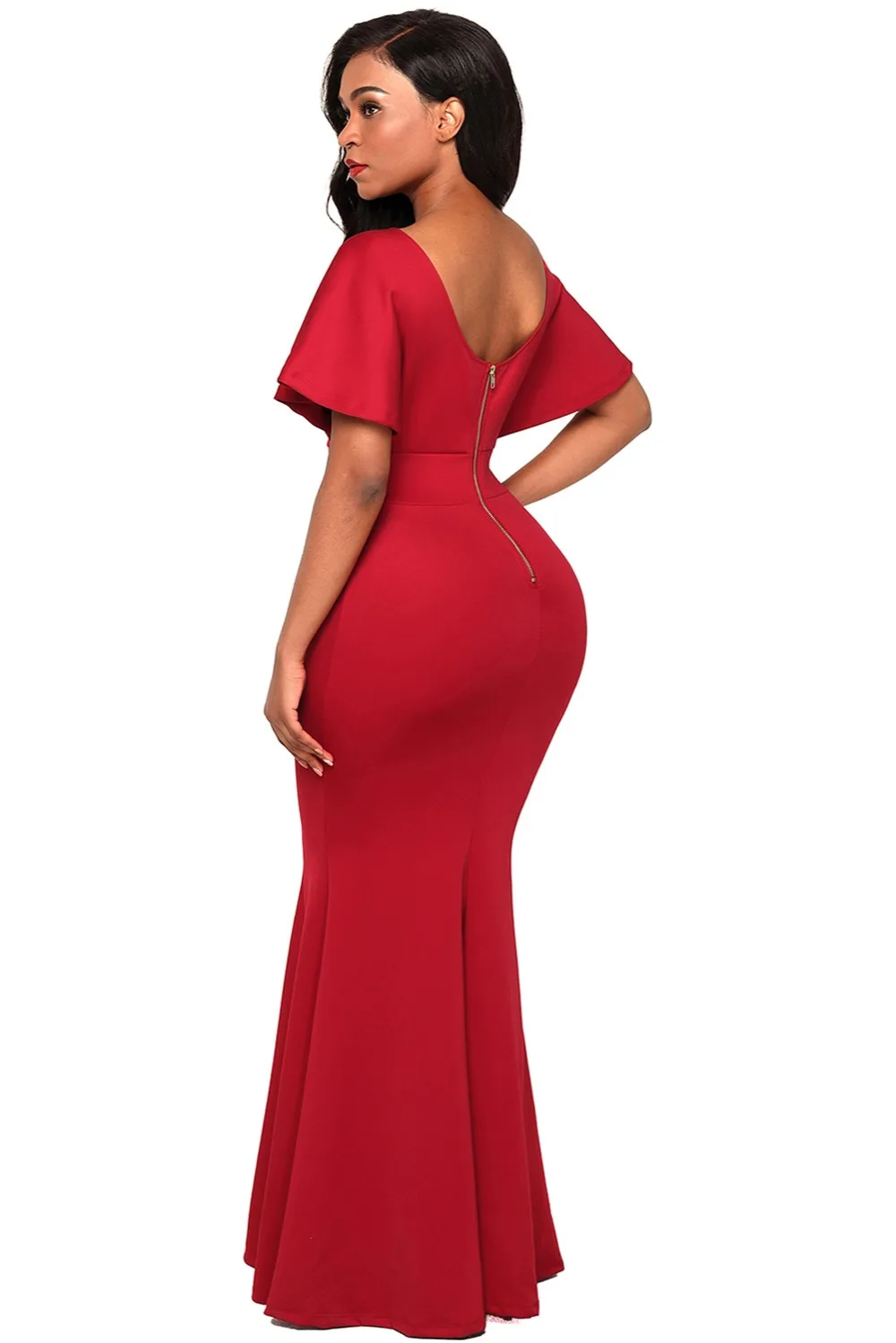 Red-Off-The-Shoulder-Mermaid-Maxi-Dress-LC61944-3-4
