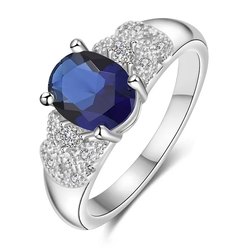 2018 Elegant stylish sliver Color shiny attractive cubic zirconia lady's ring size 7-9 for gift anillos mujer | Украшения и