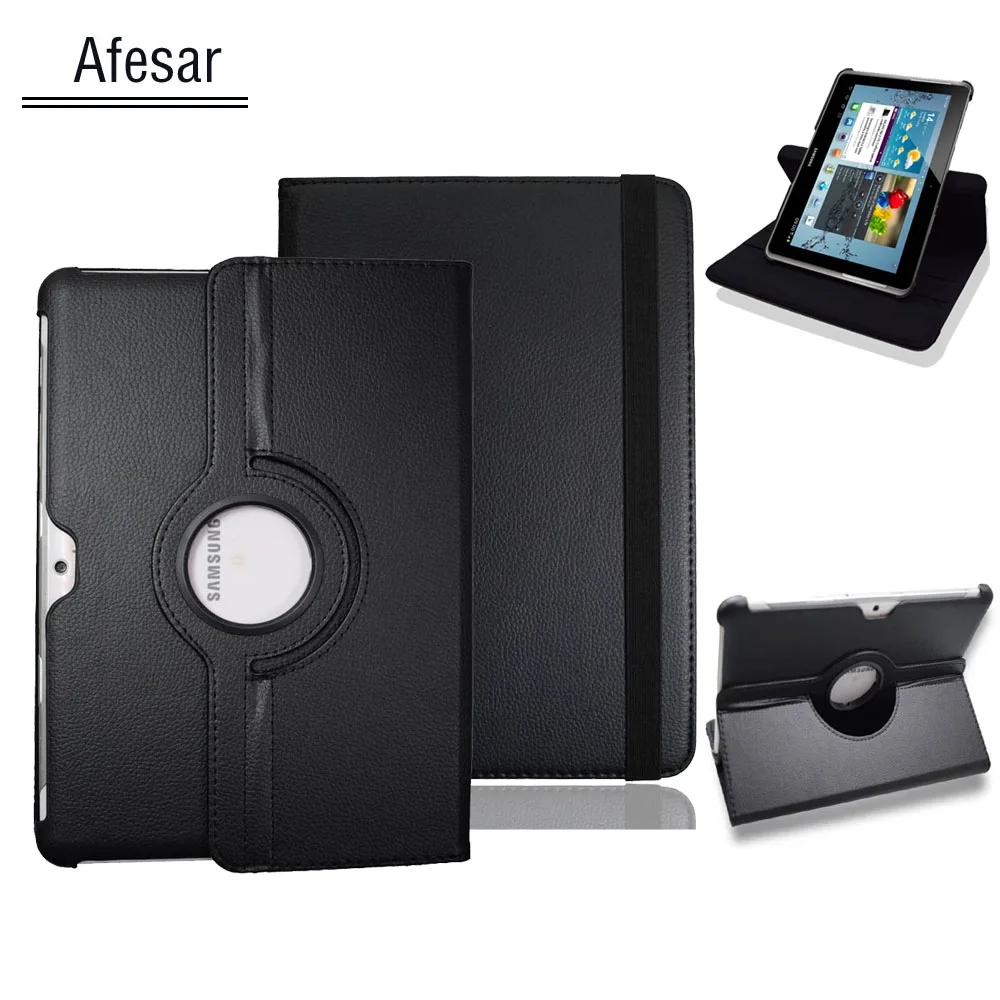 Вращающийся чехол подставка для планшета Samsung Tab 2 10 1 GT P5100 P5110 P5113 из искусственной