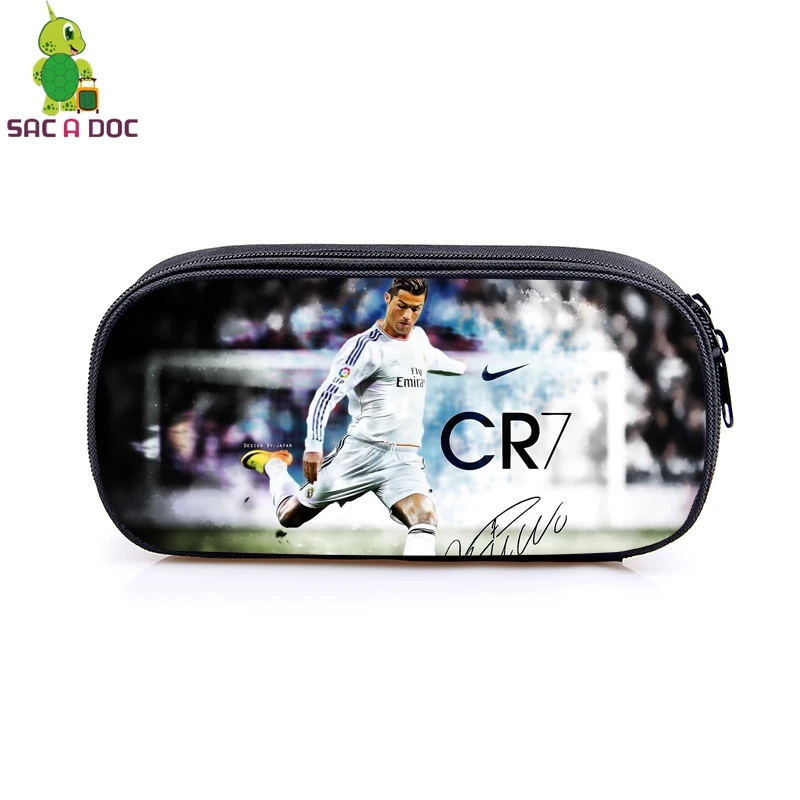 

Famous Star Cristiano Ronaldo Cosmetic Cases Kids Pencil Box Large Capacity School Supplies Women Men Makeup Bags